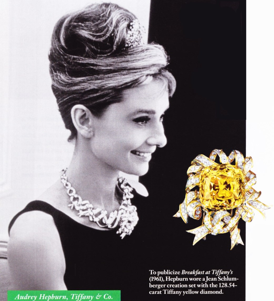 She was 1 out of 2 people to wear the Breakfast at Tiffany’s necklace