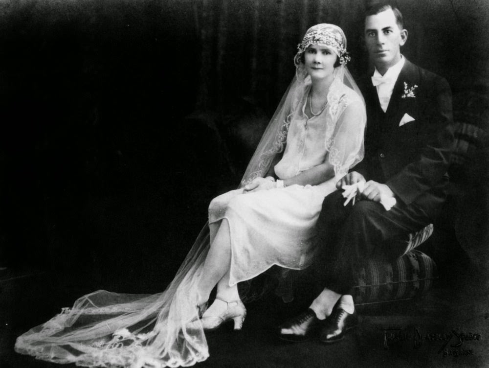 Wedding of Nancy and Clarrie Wieting in Brisbane, 1925