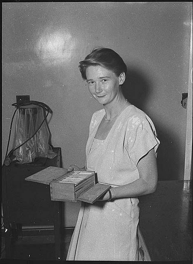 Dr Beryl Nashar, 1955. Dr Beryl Nashar (1923–), a geologist, was the first female Dean of Science at an Australian university.