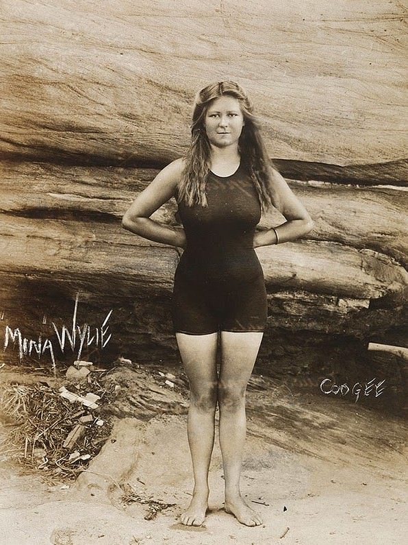 Mina Wylie, Coogee, 1913. Fanny Durack and Mina Wylie were Australia’s first women Olympians, winning gold and silver in the 100 metres freestyle, Stockholm, 1912.