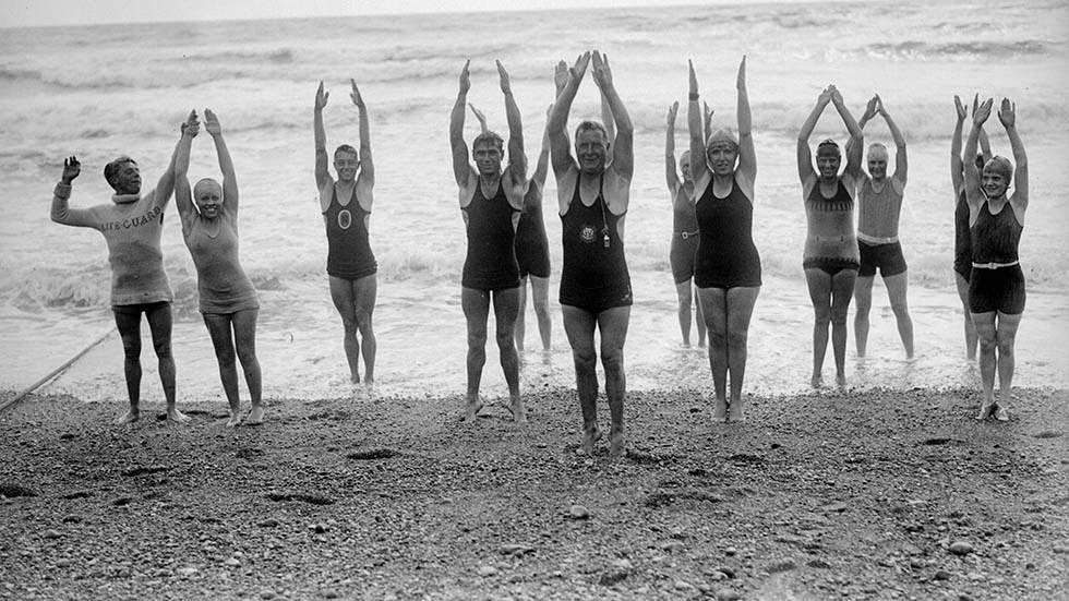 Group on a beach, 1924