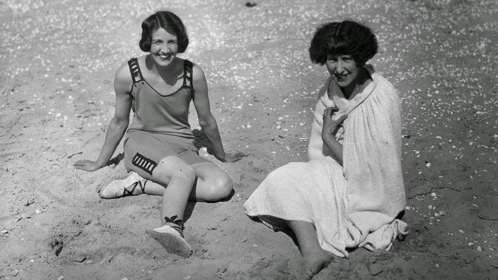 Society girls on the beach at Le Touquet-Paris-Plage, 1923