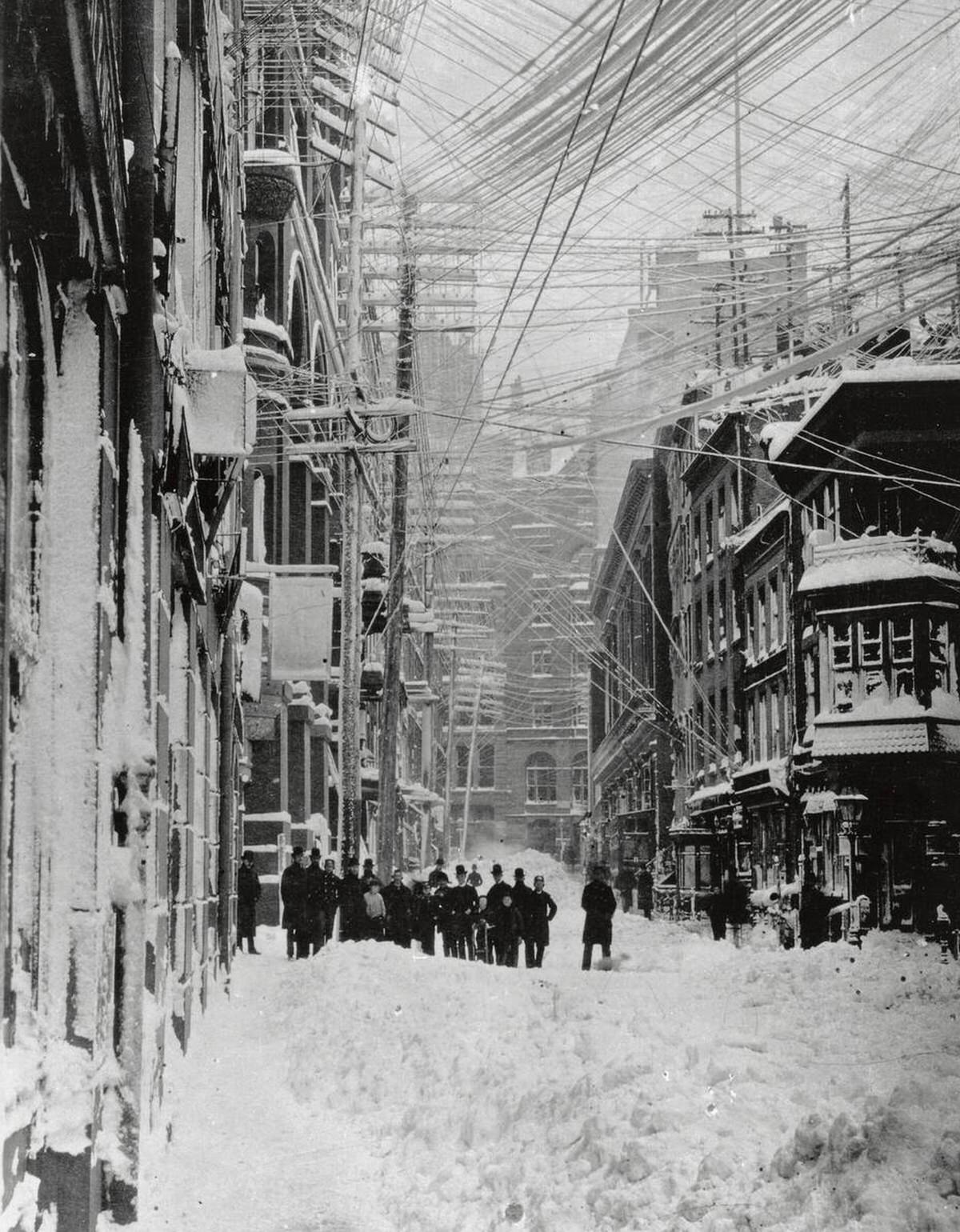 The Great Snow Blizzard of 88 in New York, 1888