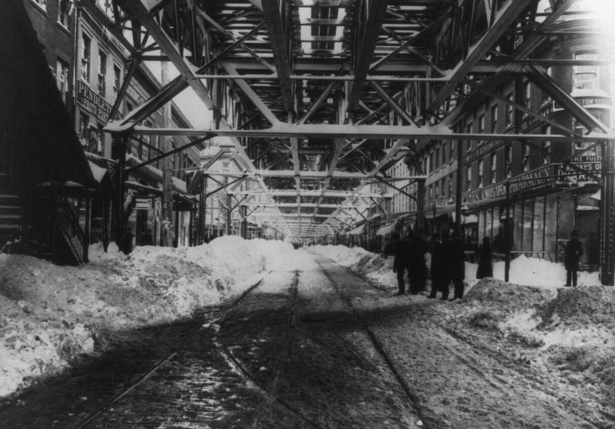 The Great Snow Blizzard of 88 in New York, 1888