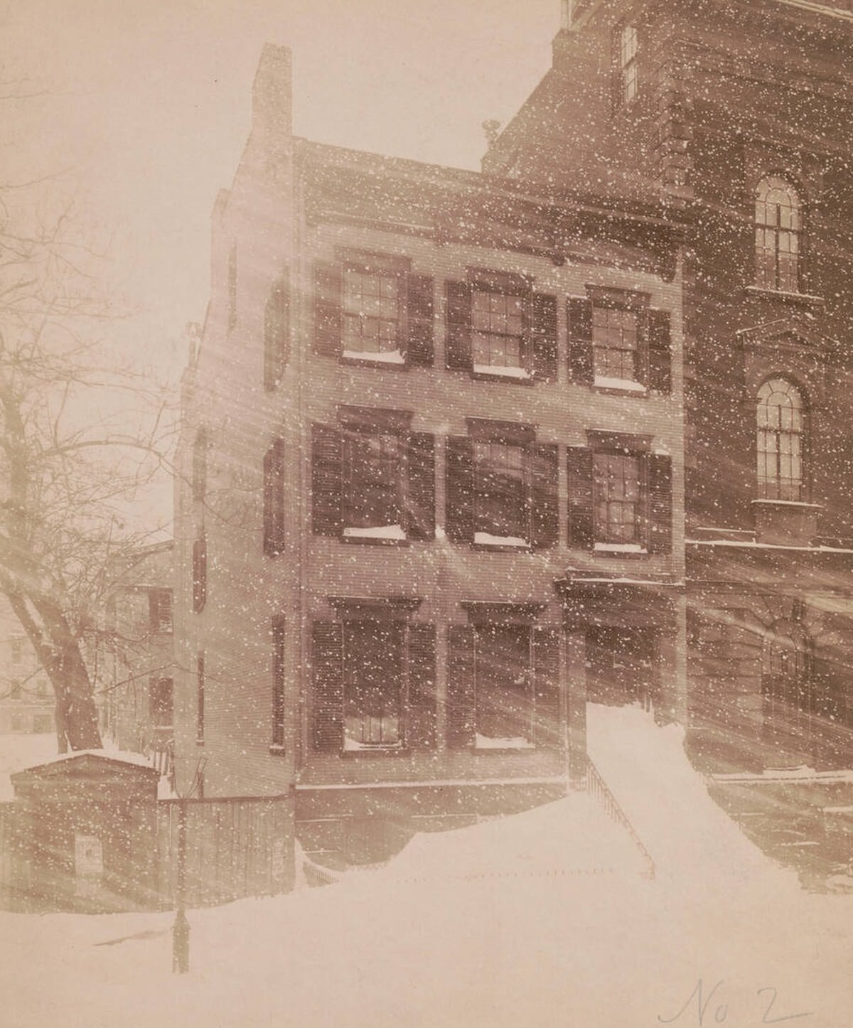 New York City house in the blizzard of 1888.