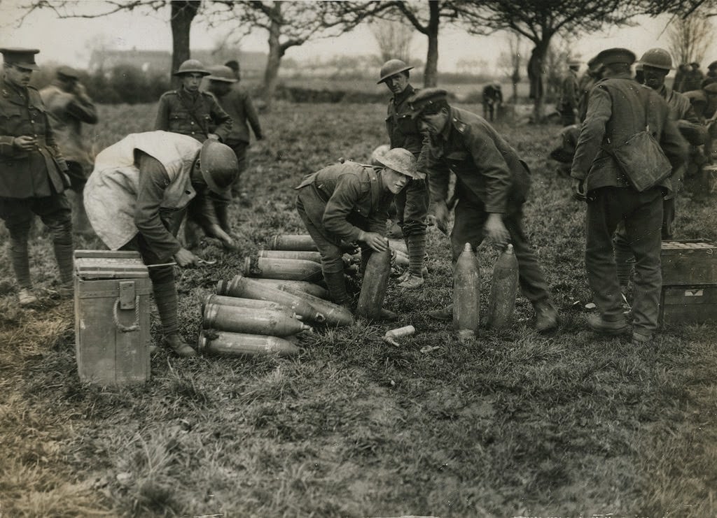 The German offensive - Getting themselves ready for checking the German offensive, 1914.