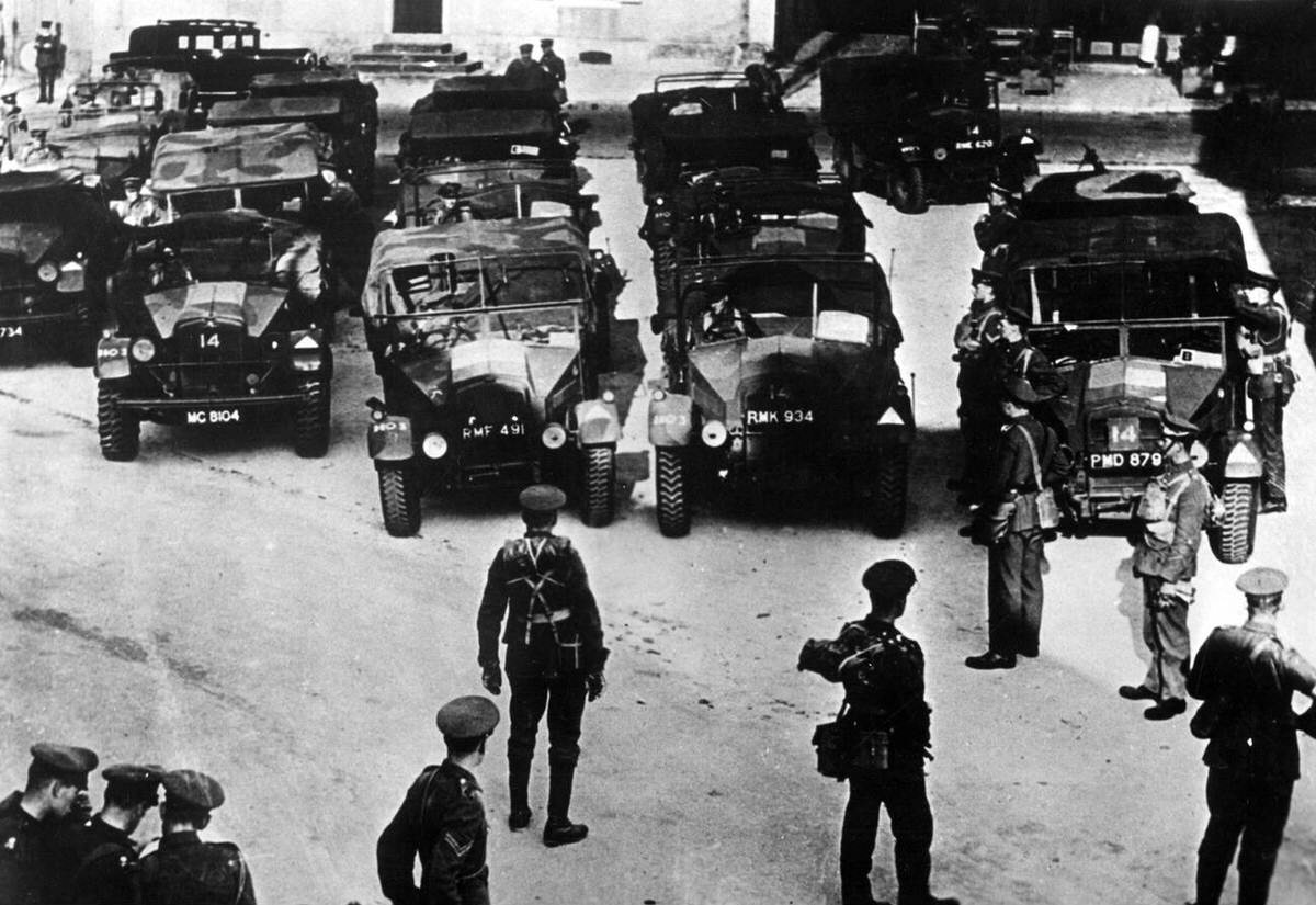 British lorry convoy in France, 1939