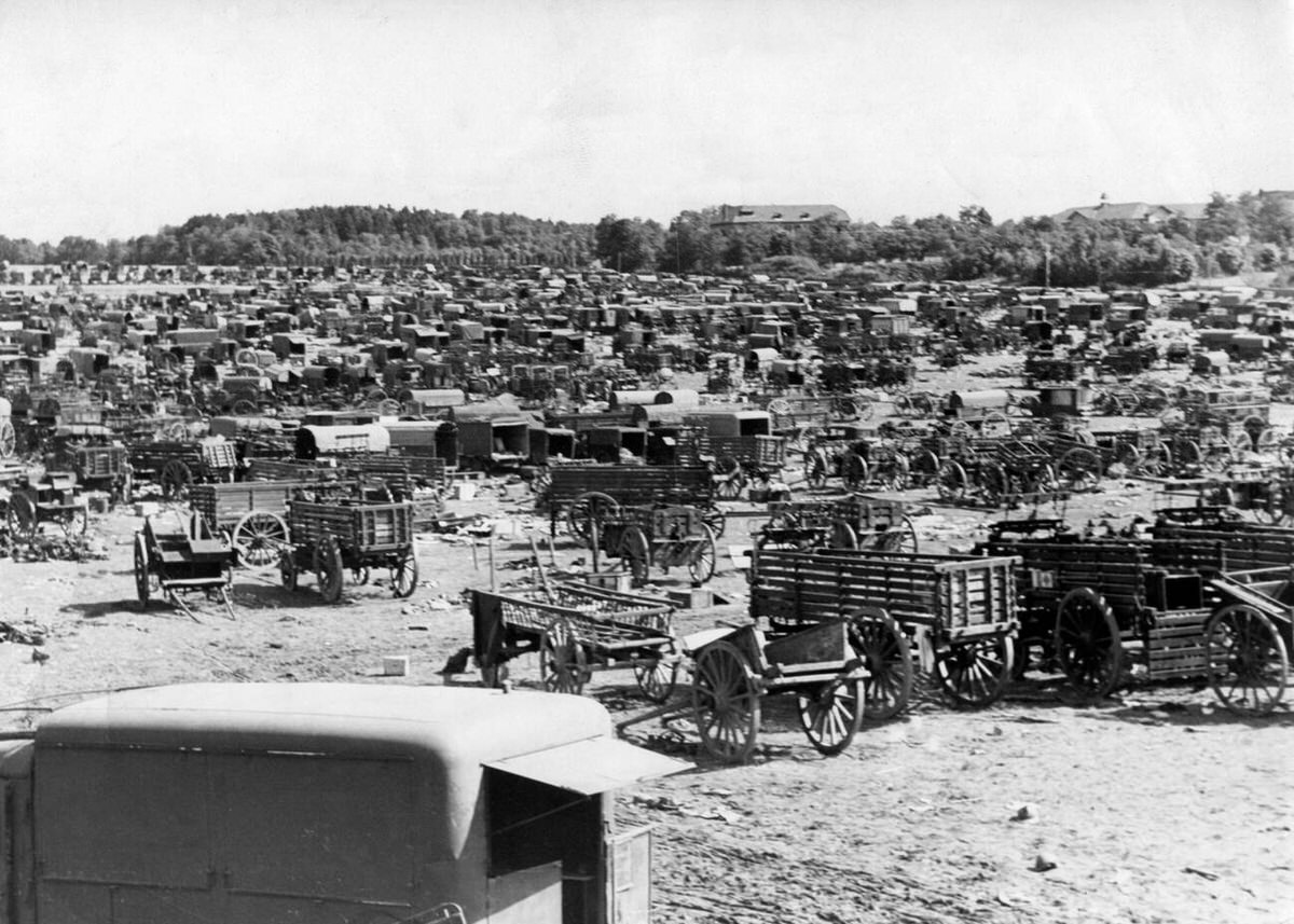 Equipment left on the beach after the evacuation of British troops at Dunkirk, 1940