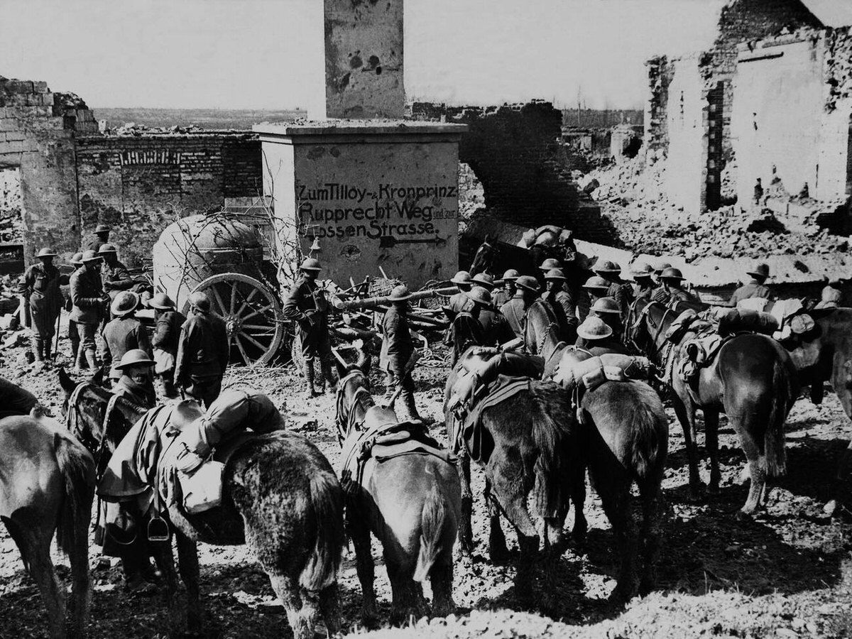 British cavalry at the Western Front in France, 1914