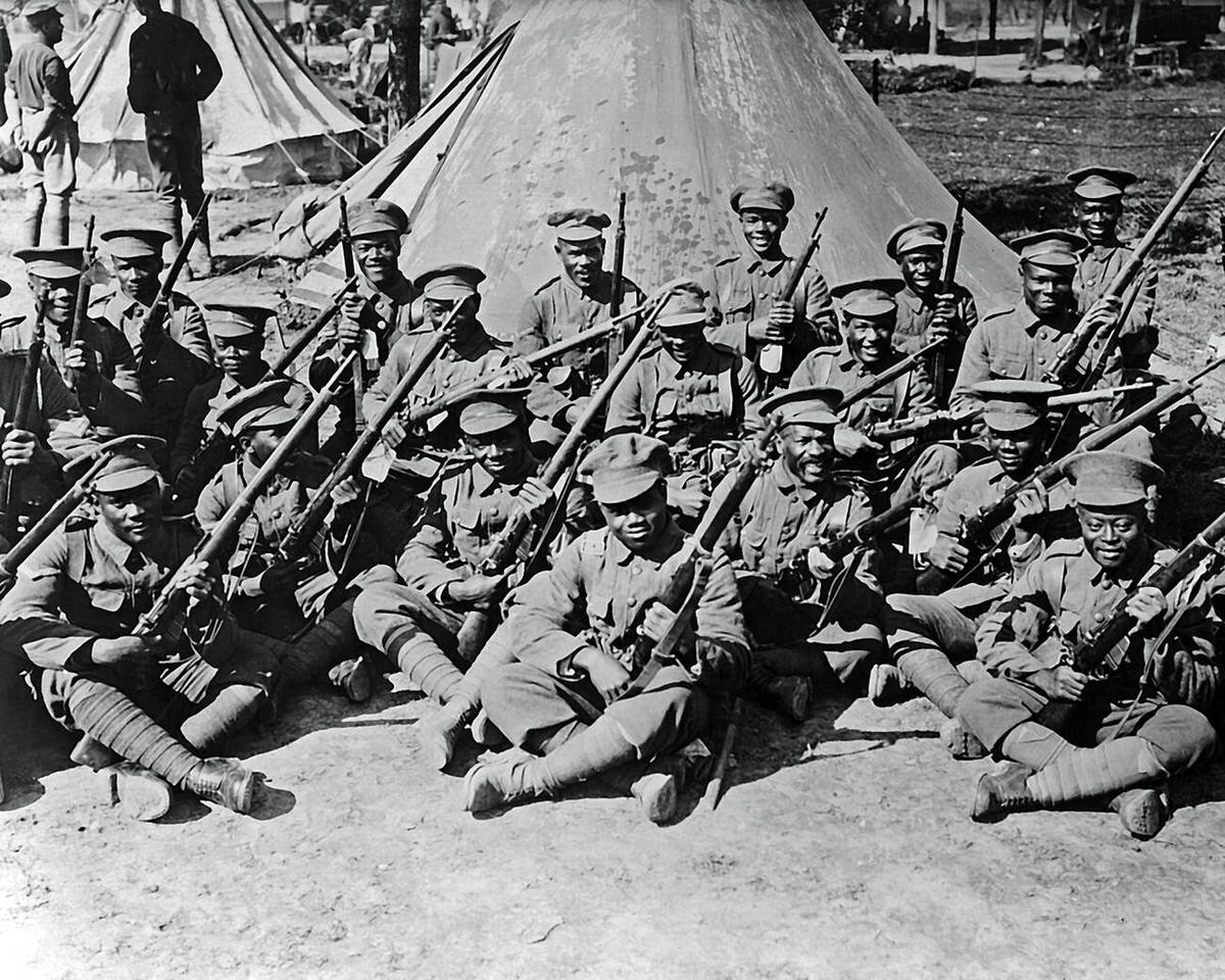 Soldiers of a West Indian Regiment on the Western Front, 1916