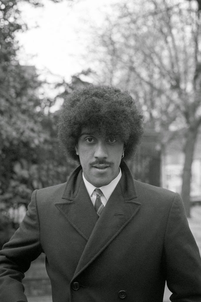 Phil Lynott, guitarist and singer with rock group ‘Thin Lizzy’, at Richmond where he appeared at the local magistrates’ court accused of possessing cocaine and cannabis resin and with cultivating a cannabis plant at his home in Kew Road, Richmond. Date: 24/04/1980.