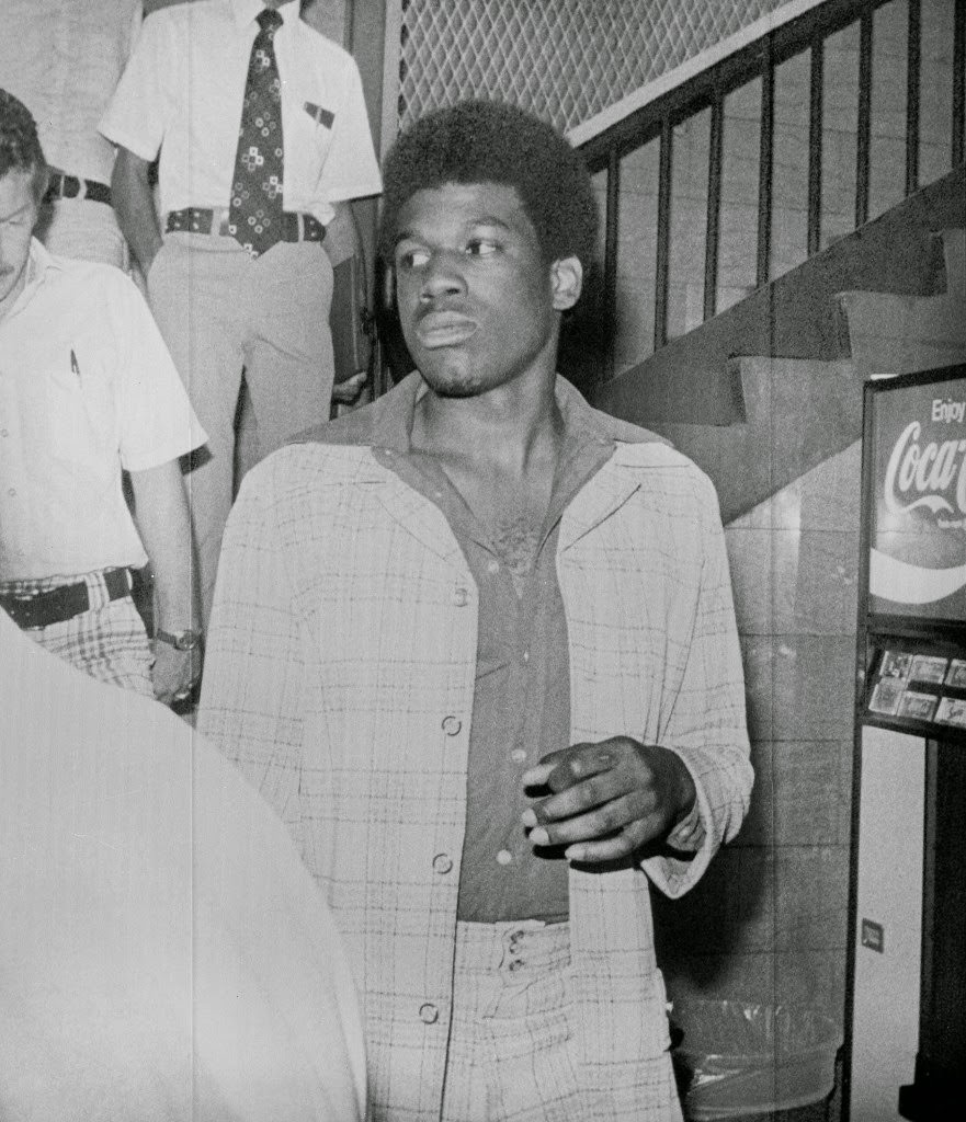 Bernard King, former Tenn. basketball star and first round draft choice of the New Jersey Nets, is seen going to court in Knoxville, Tenn., Aug. 1, 1977 where he pleaded guilty to possession of marijuana and resisting arrest.