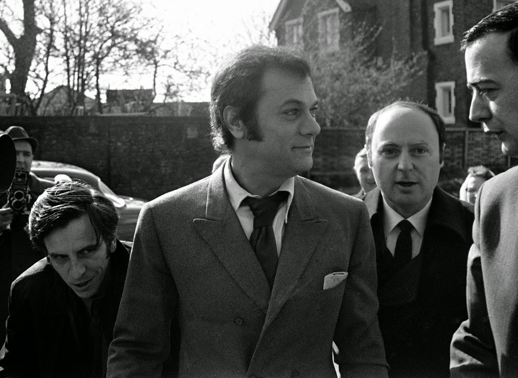 Tony Curtis, famous Hollywood film star is pictured in London, United Kingdom, on April 27, 1970, before appearing at Uxbridge Court, Middlesex, England where he pleaded guilty to having in his possession a quantity of cannabis resin, when he arrived at London Airport Heathrow at night. He was fined £50 (dollars 120).