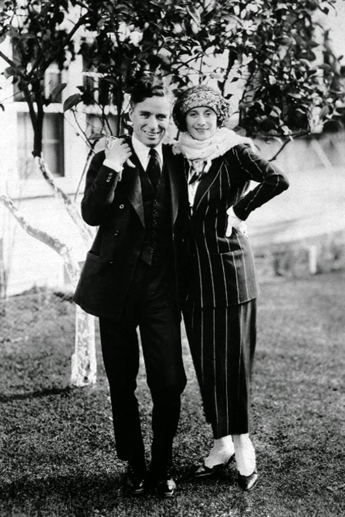 Charlie Chaplin with the great Russian ballerina Anna Pavlova, 1925.