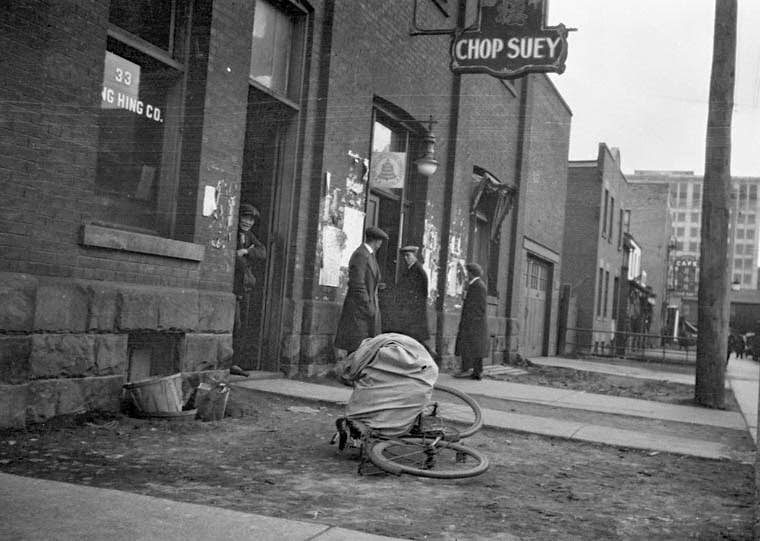 Chinese quarters in Toronto, 1923.