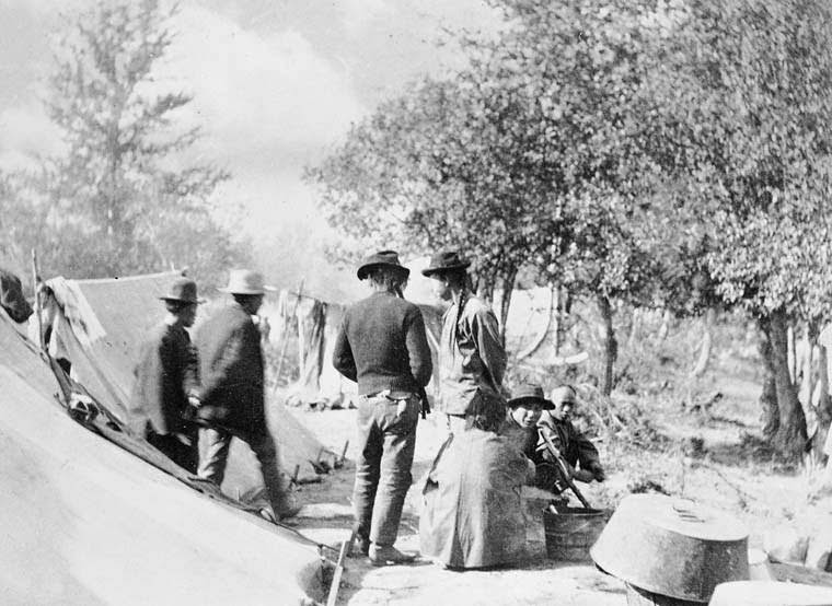 Chinese camp (Canadian Pacific Railway), Kamloops, British Columbia. 1886.