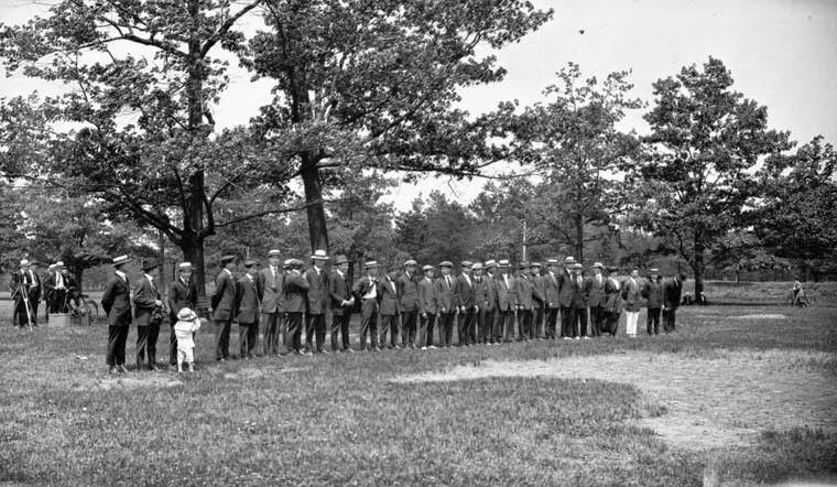 Chinese Torontonians in High Park, 1919.