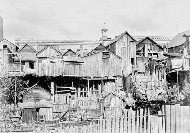 Chinese houses in Chinese quarter, 1886.