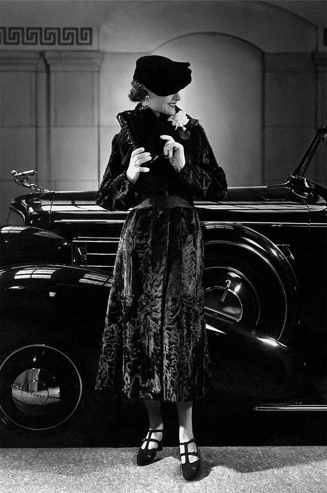 American singer, dancer and actress Jane Powell standing in front of a Cadillac 370-D Fleetwood, 1935