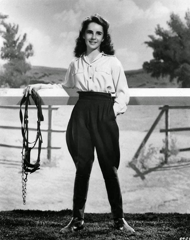 Taylor captured the nation's hearts as a jodhpur-rocking girl jockey in "National Velvet," 1944.