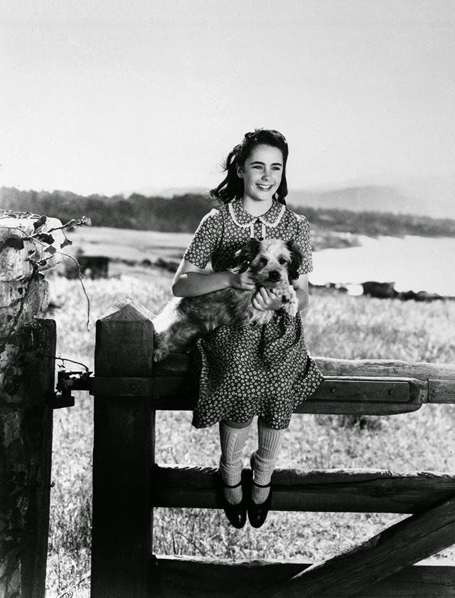 Elizabeth Taylor is seen during the time that she was filming "National Velvet" in 1944.