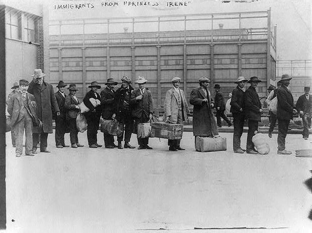 Immigrants from the Princess Irene at Ellis Island, 1911