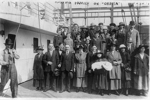Russian family on the Orbita, 1921