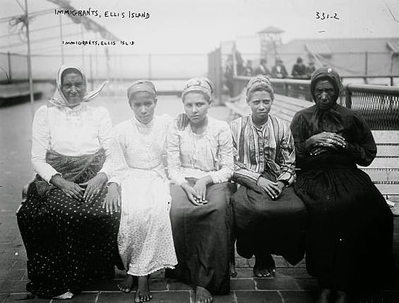 Immigrants at Ellis Island.