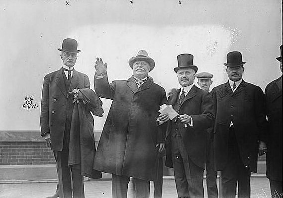 Charles Nagel, President Taft, and Commissioner Williams.