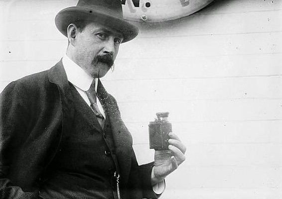 German scientist with a detective camera, 1910s