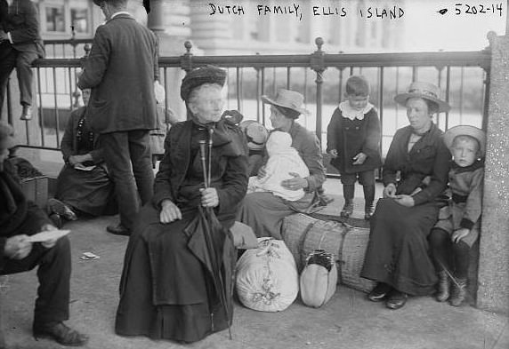 Dutch family at Ellis Island.