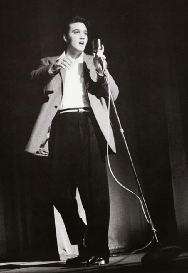 Elvis Presley performing at the Florida Theatre, 1956