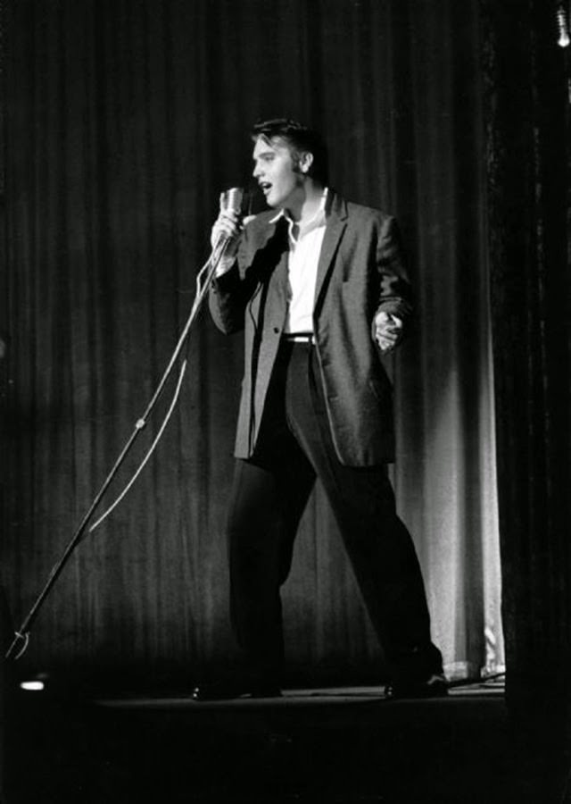 Elvis Presley performing at the Florida Theatre, 1956
