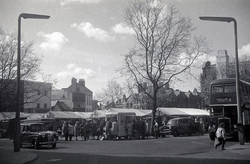 Preston market place, 1966