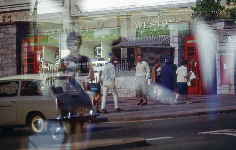 Shop window at Plymouth shopping centre, 1965