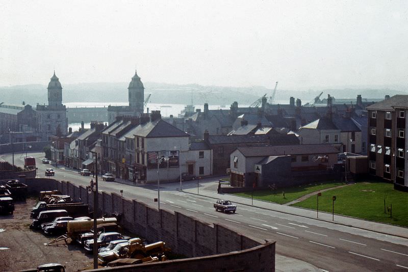Albert Road from Aggie Weston's in Plymouth, 1968