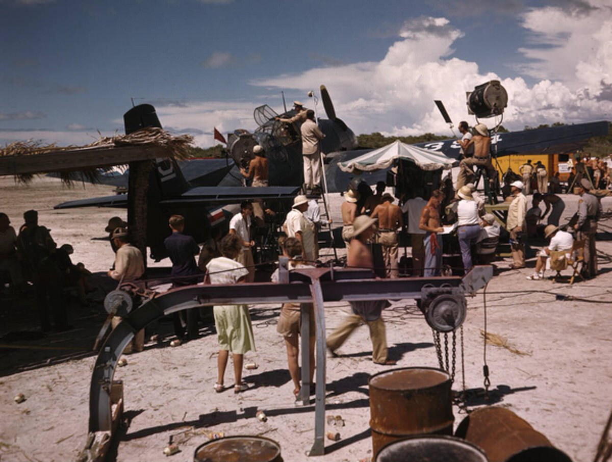 Filming of the musical On an Island with You on Anna Maria Island, 1948