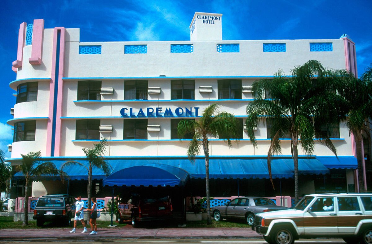 Claremont Hotel in the Art Deco Historic District of South Miami Beach.
