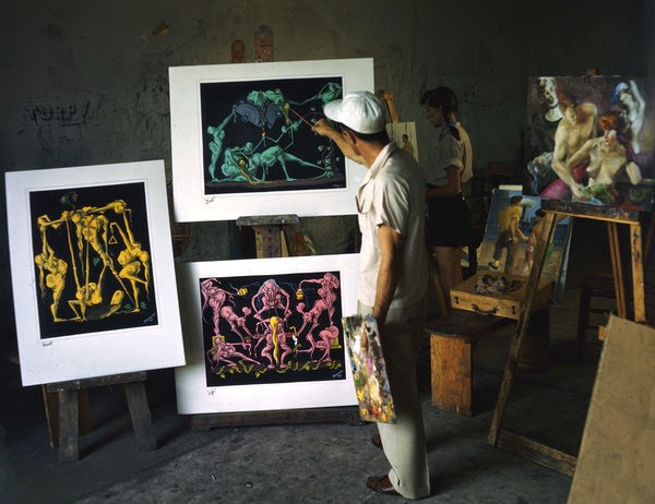 Laurence A. Kavanaugh at the Ringling Art School in Sarasota, Florida, 1947