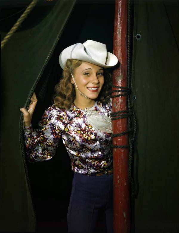 Ringling Circus performer in Sarasota, Florida, 1950