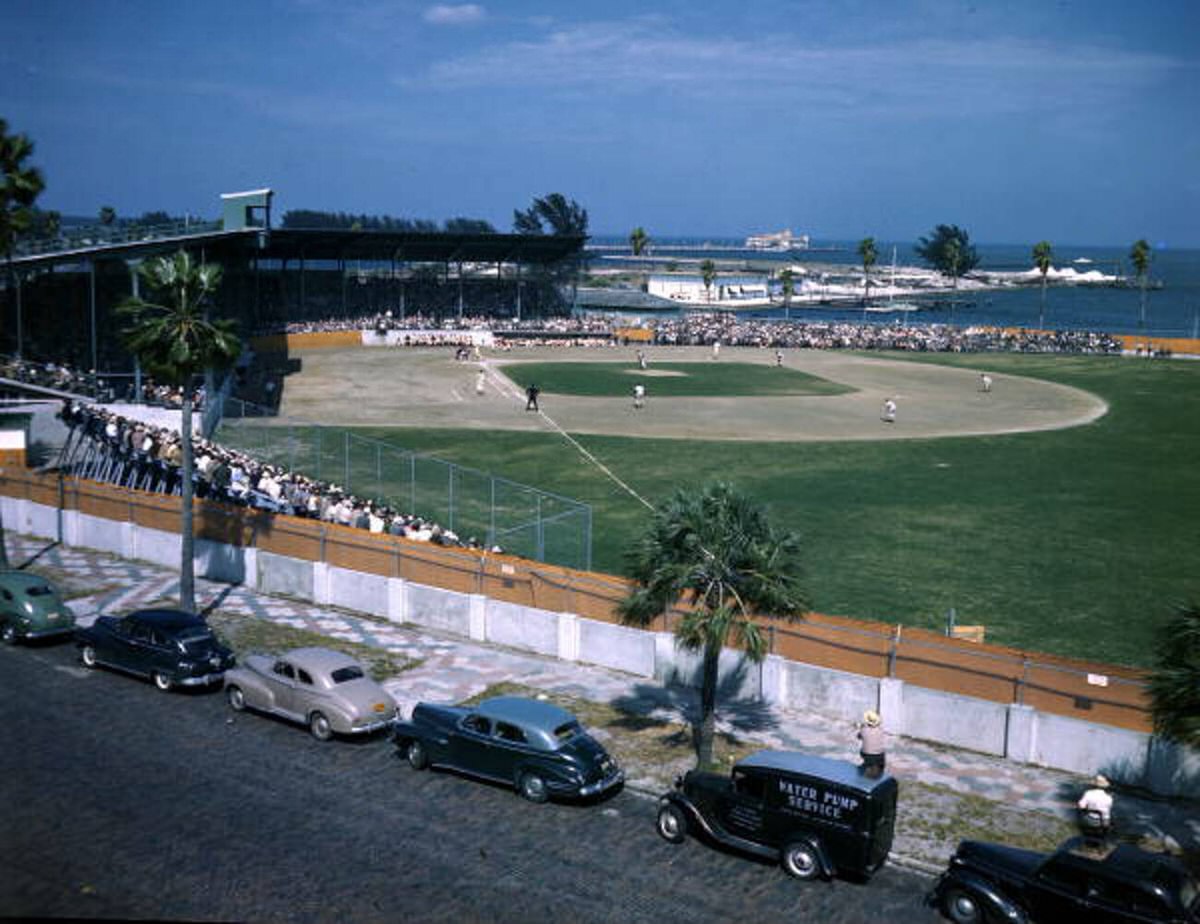 Baseball game at Al Lang Field in St. Petersburg, Florida, 1940s