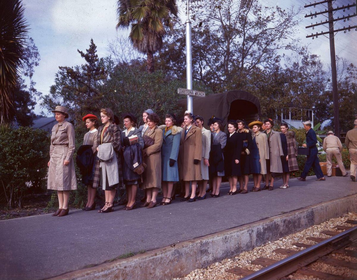 Women's Army Auxiliary Corps at Daytona Beach, Florida, 1940s