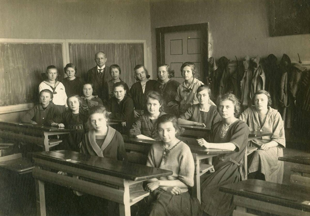 Girls in a classroom, Germany, 1910s