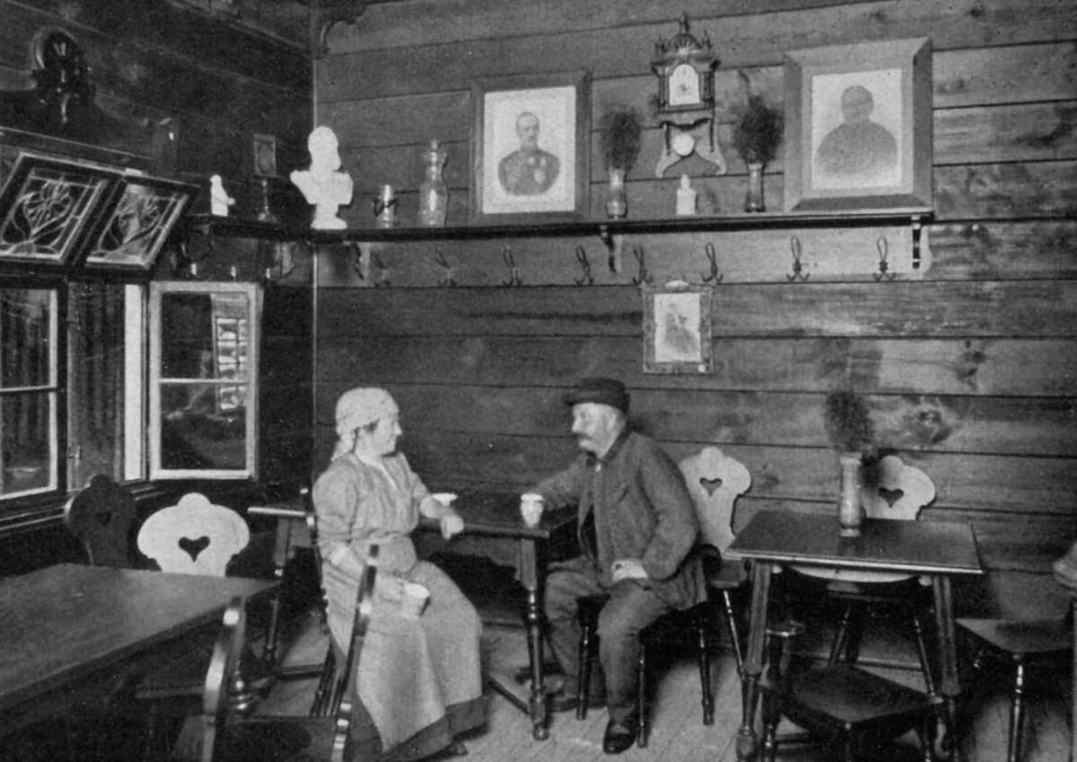 Log cabin of the Erzgebirgsverein on the summit of Kuhberg, Stützengrün, 1910