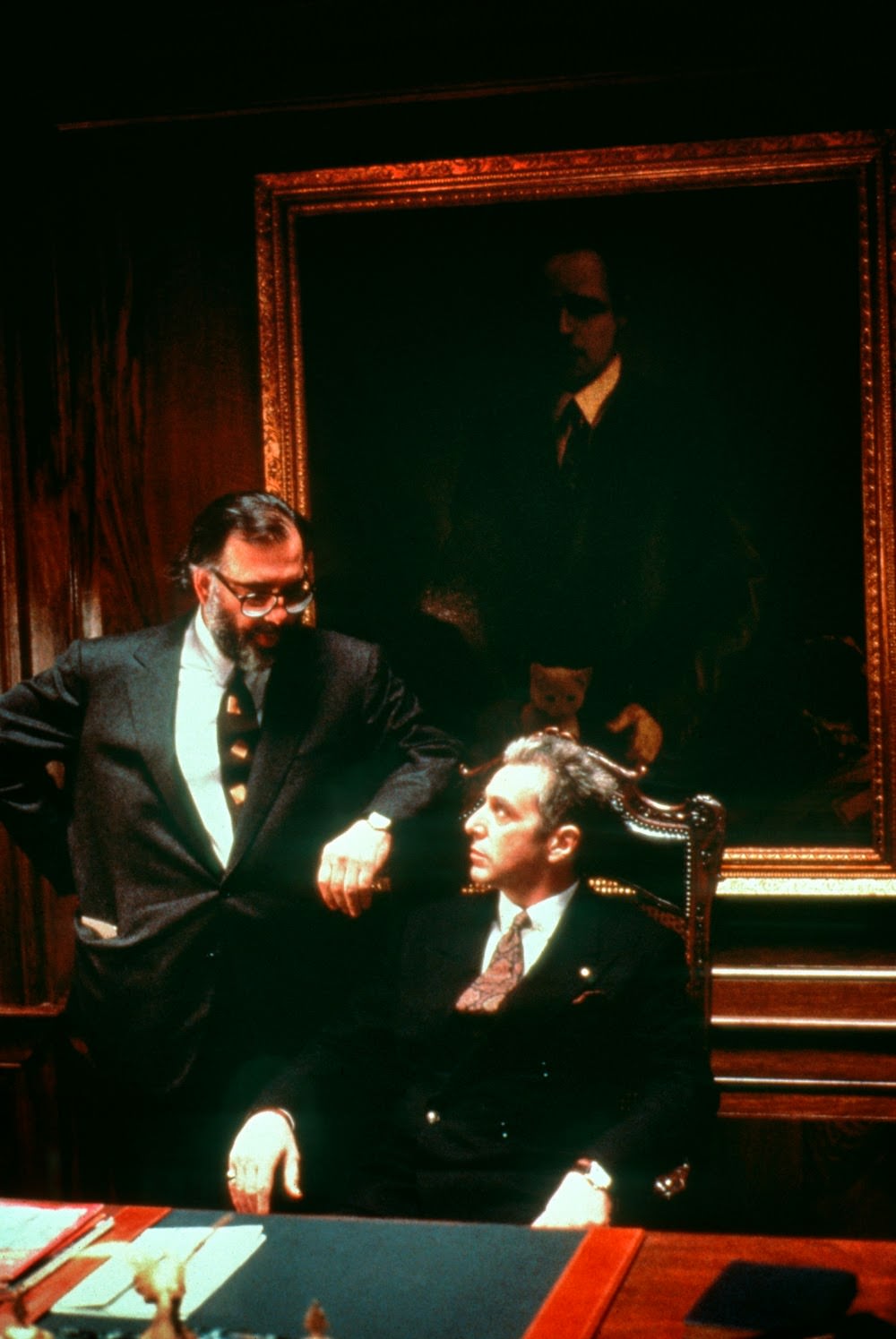 Francis Ford Coppola with Al Pacino as Michael Corleone, The Godfather Part III, 1990
