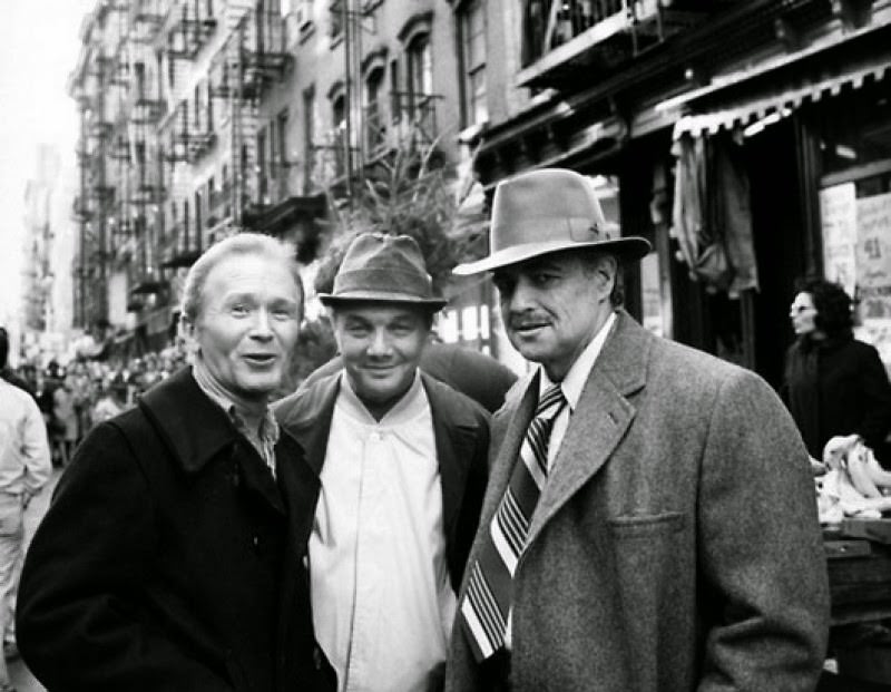 Red Buttons, Mario Puzo, and Marlon Brando, The Godfather, 1972