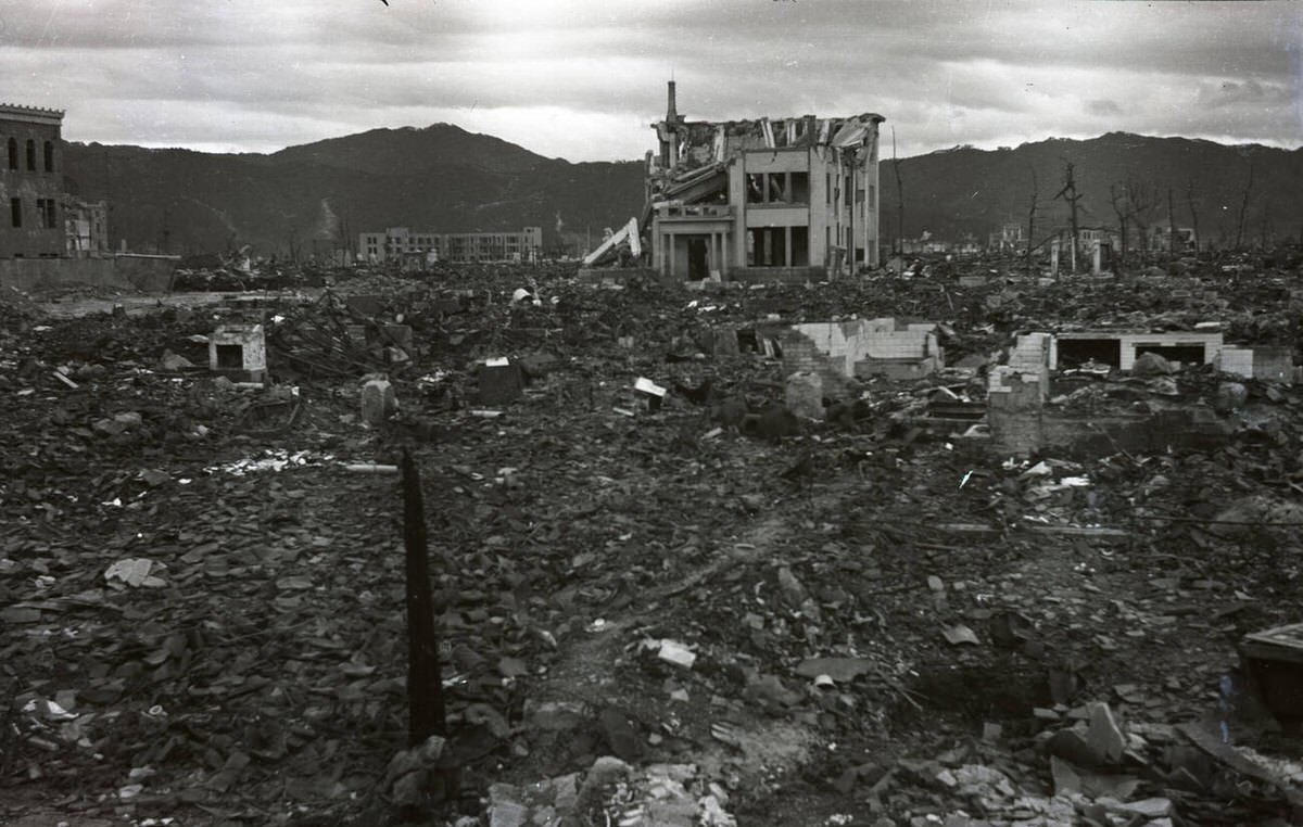 Ruins of Hiroshima shortly after the atomic bomb, 1945