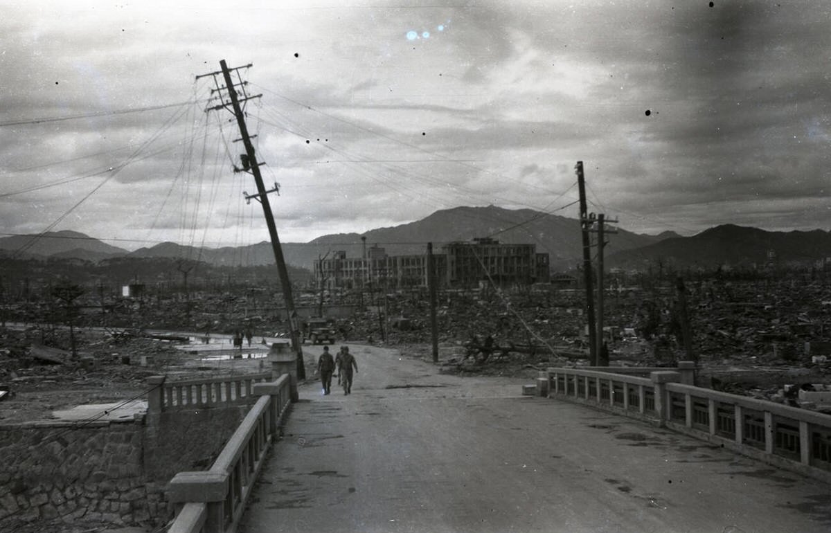 Ruins of Hiroshima shortly after the atomic bomb, 1945