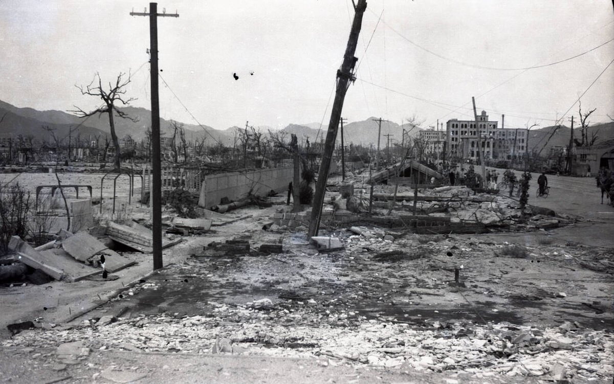 Ruins of Hiroshima shortly after the atomic bomb, 1945