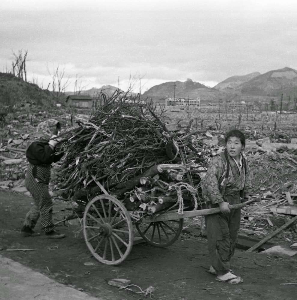 Nagasaki, 1945, a few months after an American B-29 dropped an atomic bomb, codenamed "Fat Man," on the city.